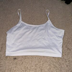 basic white crop top